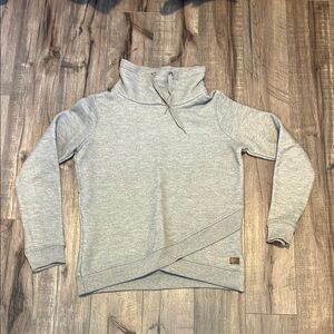 Roxy Gray Turtleneck Sweater with Relaxed Fit